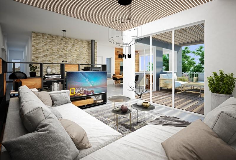 עיצוב כפרי סלון